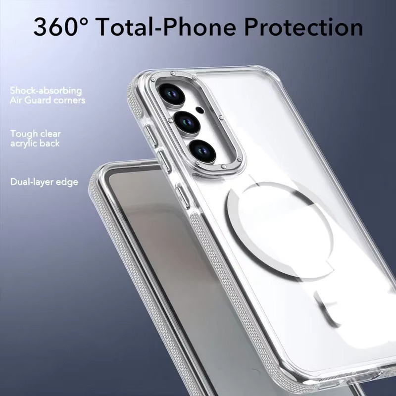 Transparente Schutzhülle für Samsung Galaxy A-Serie in Orange, nicht vergilbend - Bild 3