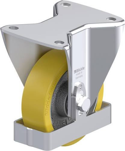 Blickle Stahlblech-Bockrolle BH-GTH 125K-3-FS in Silber, Rad-Durchmesser: 125 mm, Tragfähigkeit (max.): 550 kg - Bild 1