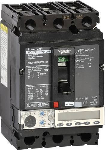 Schneider Electric NHGF36060U53XTW Leistungsschalter Schwarz B/H/T: 10,4 x 16,3 x 8,6 cm - Bild 1