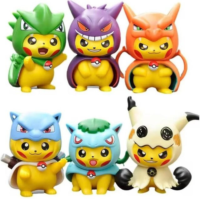 Fashnics Pocket Monsters Pikachu Actionfiguren 6-teiliges Set - Bild 1