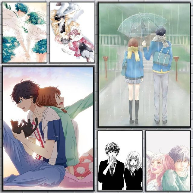 Selbstklebender Anime Manga-Poster A-Ao Haru Ride aus Papier in Mehrfarbig - Bild 1