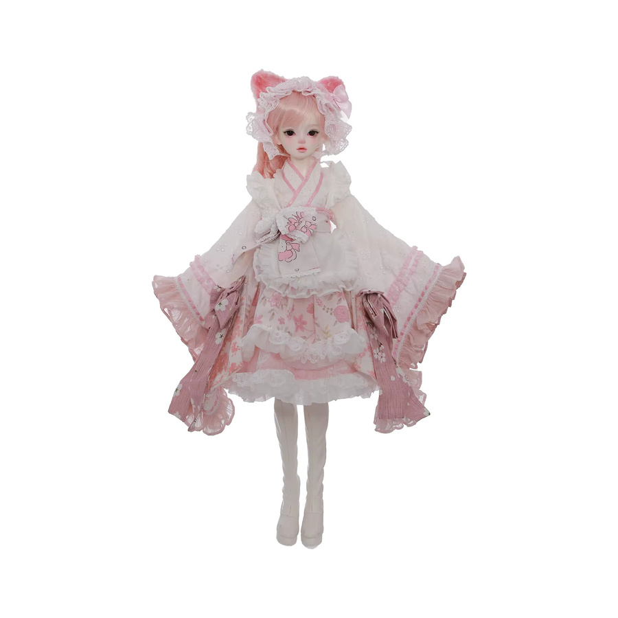 Shugafairy Libra Original Bjd Doll, 1/4 Komplettset, Weiblicher japanischer Kimono im Lo-Stil mit bauschigem Rock, Spielzeug für bewegliche Gelenkpuppen - Bild 2