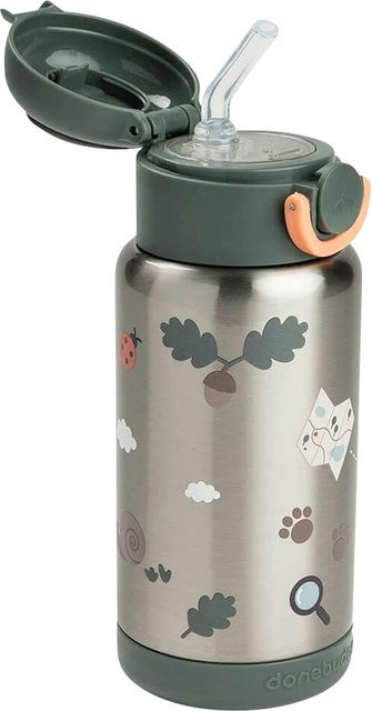 Done by Deer Thermoflasche mit Strohhalm Tiny Trails in Grün, 340ml - Bild 1
