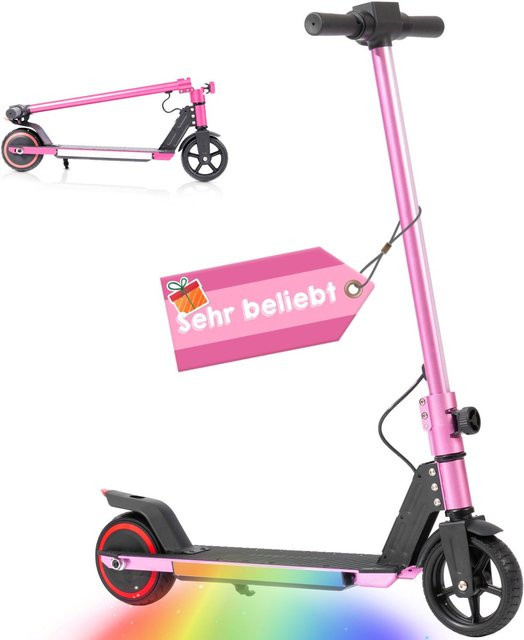 Vankel Kinder-Elektroroller Faltbar, E-Scooter, Rosa / Pink, ab 6 Jahre - Bild 1