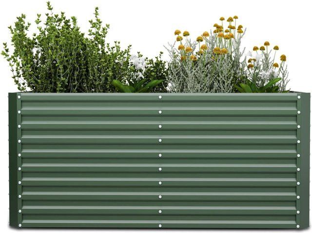 Blumfeldt High Grow Straight Hochbeet aus Stahl in Dunkelgrün, B/T/H: 200 x 90 x 100 cm - Bild 1
