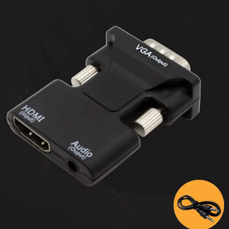 Tragbarer HDMI auf VGA Konverter mit Audio-Adapter für 1080P Signalausgang in Schwarz oder Weiß - Bild 3