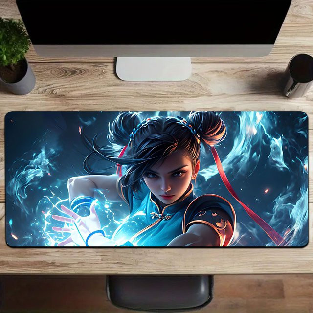Bandai Street Fighter Großes Mauspad Schreibtischunterlage Multicolor - Bild 1