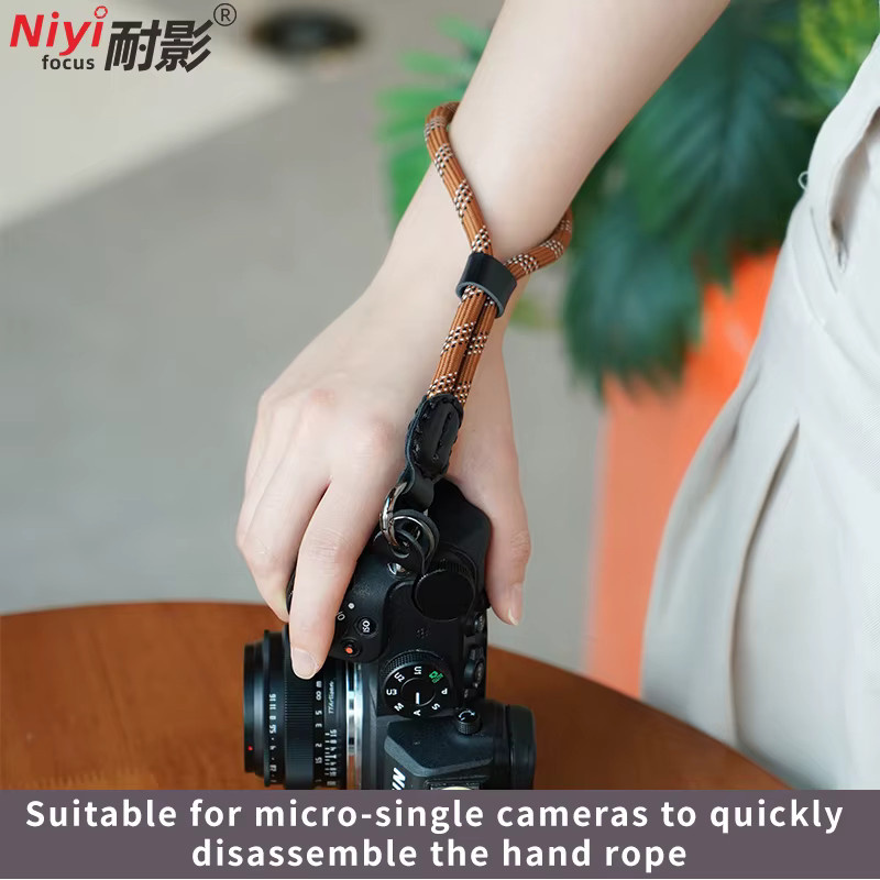 NiYi Focus Kamera Handgelenk Schnellverschlussband Handschlaufe Universal in Orange für Canon Sony Fujifilm und Nikon - Bild 2