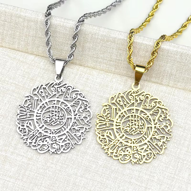 AFAWA Anhänger Halskette, Edelstahl, Gold, Unisex - Bild 2