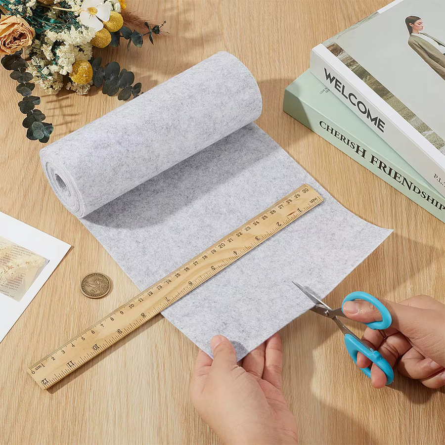 Filzrolle Hellgrau für DIY Bastelbedarf, Breite: 20 cm, Dicke: 1 mm, Länge: 3 m - Bild 2