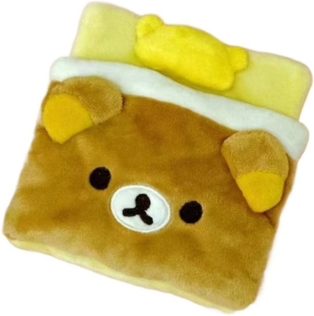 Sanx Rilakkuma Schlafsack aus Plüsch für 10 cm Puppenanhänger in Braun - Bild 1