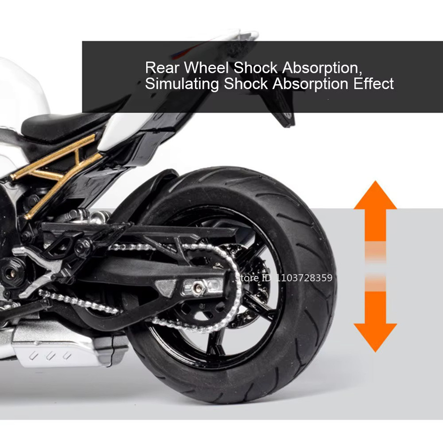 MAKEDA S1000RR Miniatur Motorrad Modell, 1:12, Metall, mit Licht und Sound - Bild 5