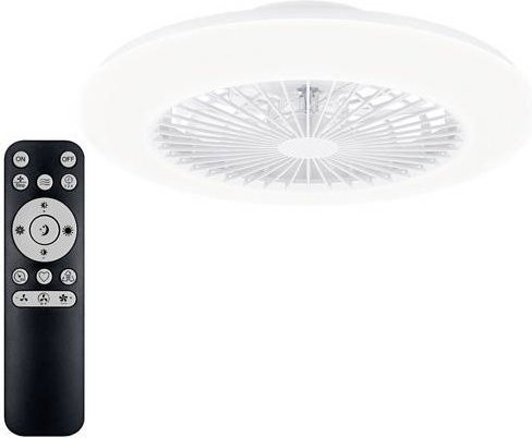 Philips Amigo LED Deckenventilator mit Beleuchtung in Weiß, dimmbar, Durchmesser: 59,0 cm, Höhe: 13,7 cm - Bild 1