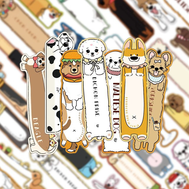 30 Stück Cartoon Welpen Lesezeichen aus Papier in Multicolour für Schüler und Studenten - Bild 1
