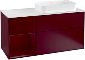 V&B Waschtischunterschrank Finion mit Wandbeleuchtung in Weiß, Breite: 120 cm, Tiefe: 50,1 cm, Höhe: 50,1 cm - Bild 1
