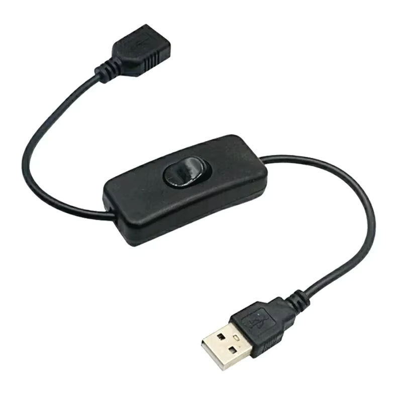 2-teiliges USB-Schalterkabel Set mit EIN/AUS-Funktion in Schwarz für USB-Lampen, Lüfter und LED-Headsets mit USB-A und USB-C Anschlüssen - Bild 5