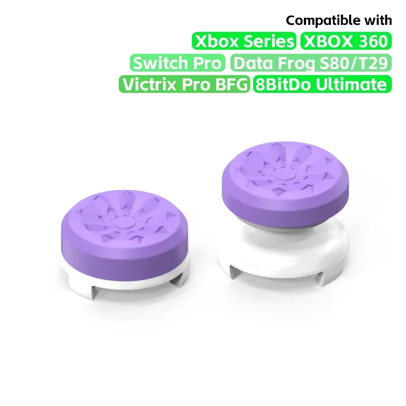 DATA FROG FPS Galaxy Thumb Grip Caps High-Rise Joystick Covers für Xbox One, Switch Pro und 8BitDo Ultimate Controller in Schwarz und Lila - Bild 4