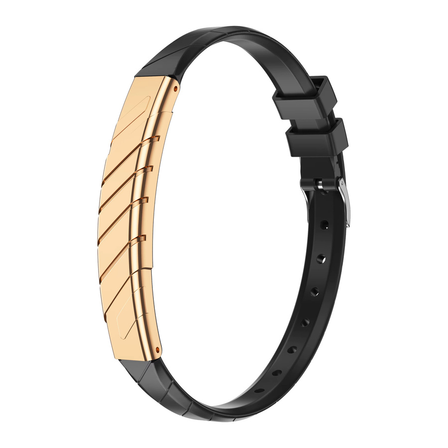 Paazomu Smart-Armband Wasserdicht mit Gestensteuerung, Herzfrequenzmessung, Blutsauerstoffmessung und Schlafüberwachung in Schwarz und Gold - Bild 5