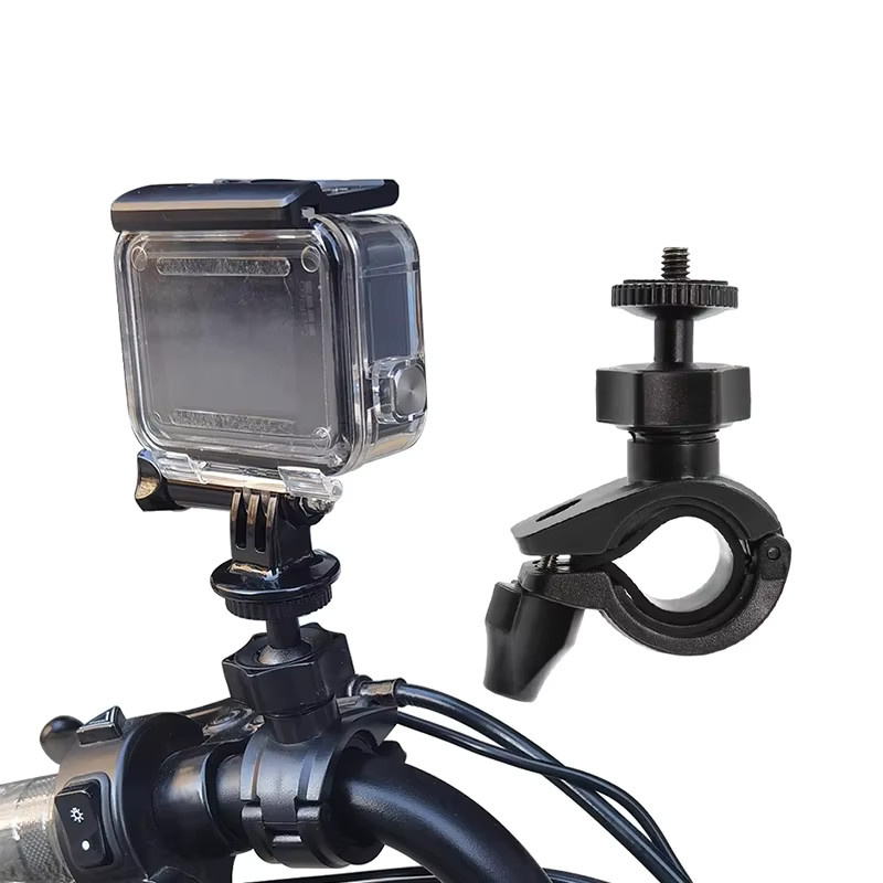 360 Grad drehbare Fahrradlenker Halterung für GoPro und Action Cameras in Schwarz - Bild 5