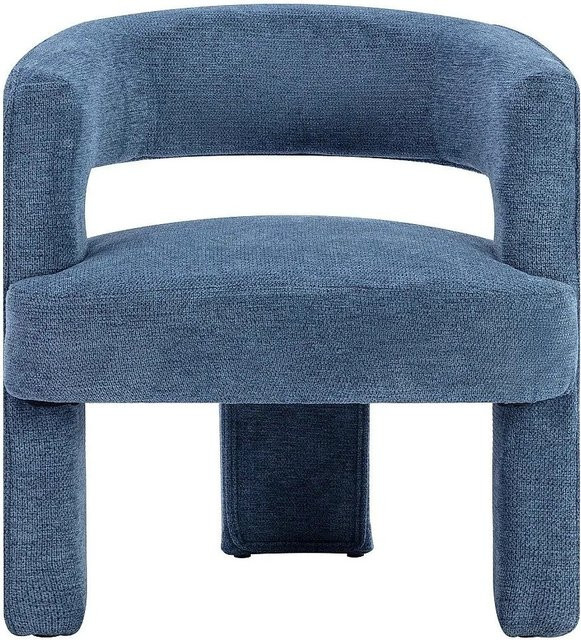 Vente-unique Sessel Fontanova mit gerader Rückenlehne in Blau, B/T/H: 66 x 66 x 66 cm - Bild 1