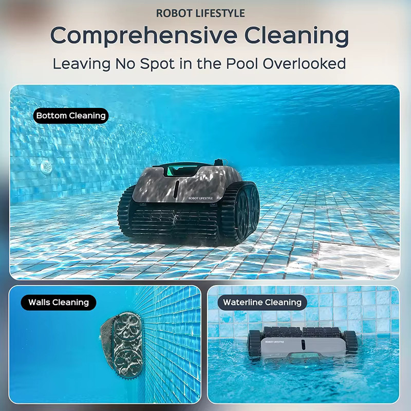 WYBOT C1PRO Kabelloser Roboter-Poolreiniger mit wiederaufladbarem Akku zur Reinigung von Wänden und Boden - Bild 4