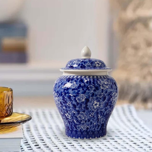 Magideal Keramik-Ingwerglas Traditionell mit Deckel in Grau - Bild 1