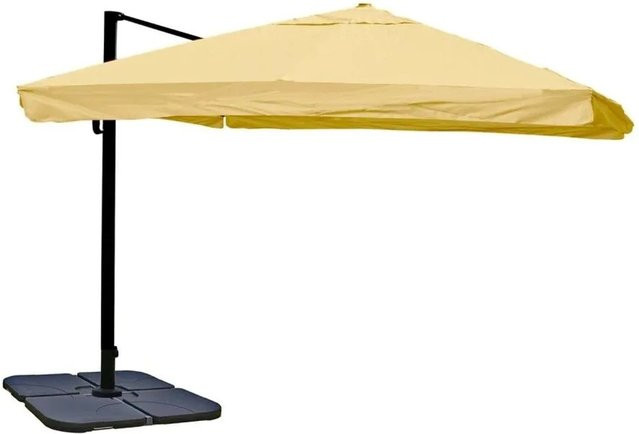 MCW Ampelschirm A96 mit Ständer, Farbe: Beige, Material: Polyester, Alu und Stahl, Durchmesser: 4,24 m - Bild 2