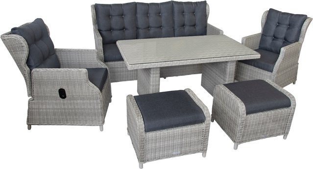 bellavista Luxus Dining-Lounge Canelli 18-teiliges Set in Grau mit Polyrattan, Aluminium und Auflagen - Bild 2