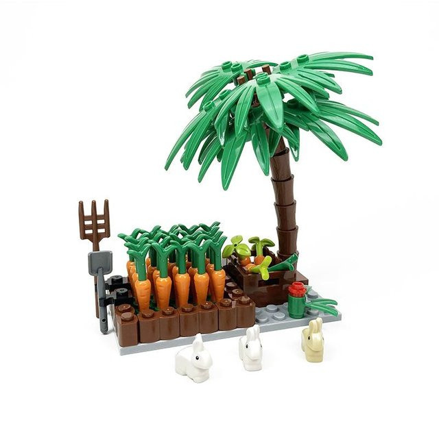 Linyi toy Konstruktionsset Bauernhof grün 131-teiliges Set - Bild 1
