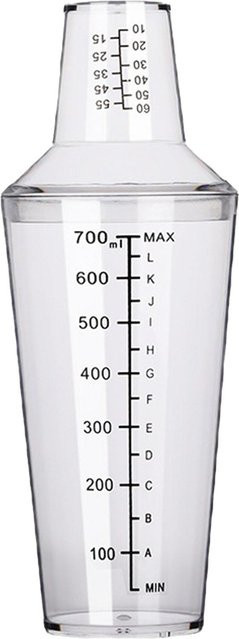 TOMTOP JMS Cocktail-Shaker-Set mit Skala, 700 ml, Weiß/Transparent, Kunststoff, kälte- und hitzebeständig - Bild 1
