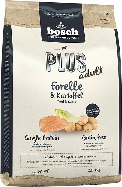Bosch Pets Hunde-Trockenfutter Plus Forelle und Kartoffel 2,5 kg - Bild 1