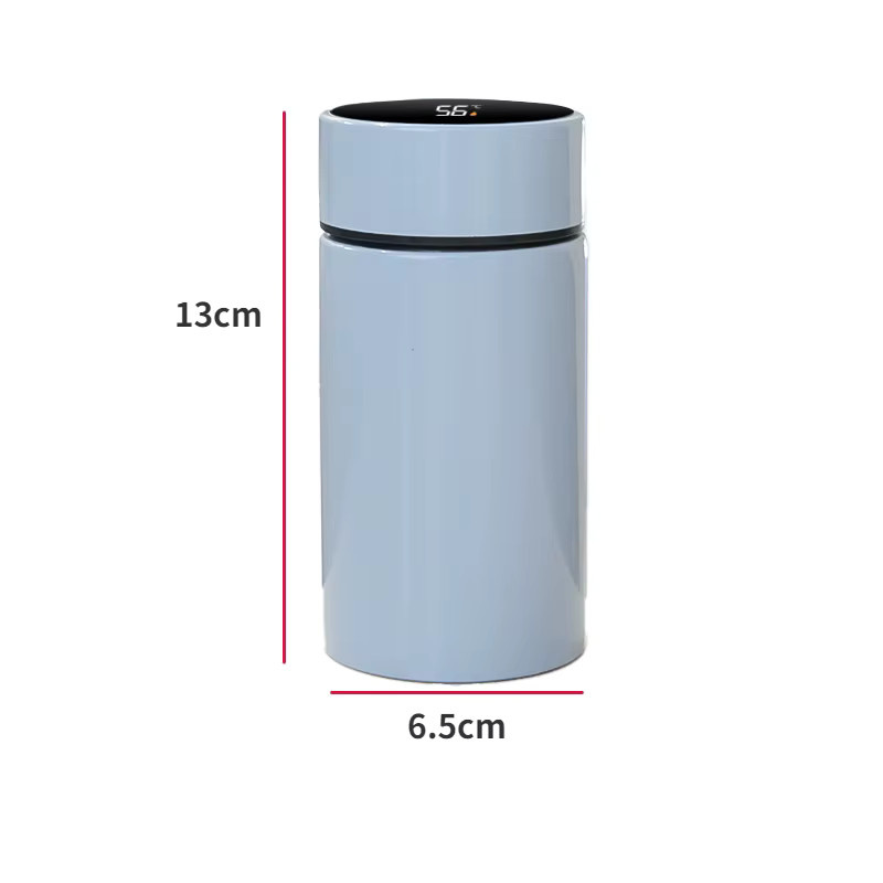 Simbuid Smart Mini Pocket Thermosbecher mit Temperaturanzeige und Filter, Edelstahl, Lila, 200 ml - Bild 2