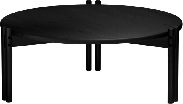 Karup Sticks Niedriger Tisch aus Kiefernholz in Schwarz Matt - Bild 1