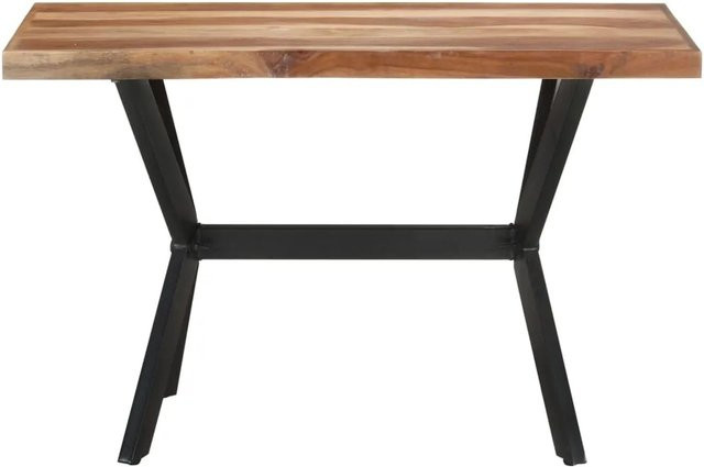 vidaXL Esstisch aus Massivholz Akazie und Gummibaumholz in Braun, B/T/H: 120 x 60 x 75 cm - Bild 1