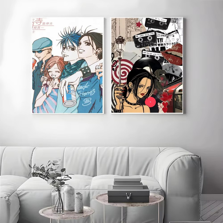 Japan Anime Nana Charakter Poster selbstklebender wasserfester Papier Aufkleber zur Wanddekoration in Multicolor, B/H: 15 x 15 cm - Bild 3
