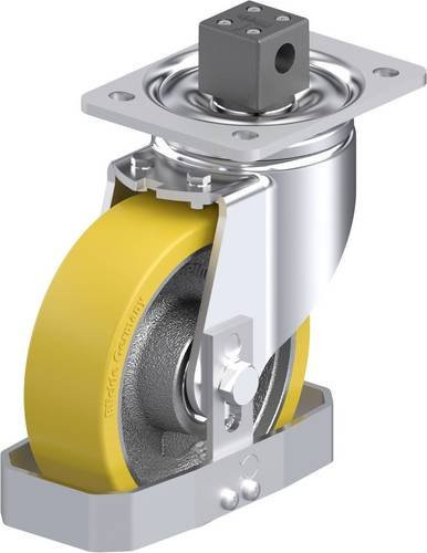 Blickle Stahlblech-Lenkrolle LH-GTH 160K-CS13-FS in Silber mit 160 mm Rad-Durchmesser und 800 kg Tragfähigkeit - Bild 1