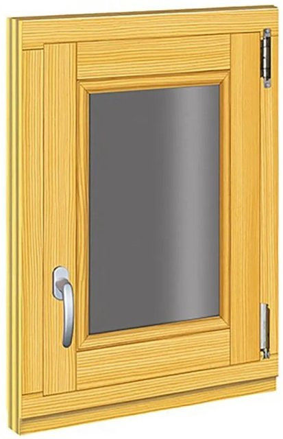 Roro Holzfenster Fichte in Braun und Gelb, Typ: Drehen-Kipp, B/H: 48 x 63 cm - Bild 1