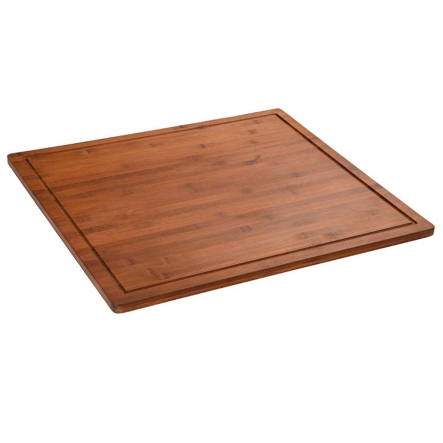 Neustanlo XXL Schneide- und Abdeckplatte aus FSC-zertifiziertem Bambus, dunkelbraun, B/T/H: 56 x 50 x 4 cm - Bild 1