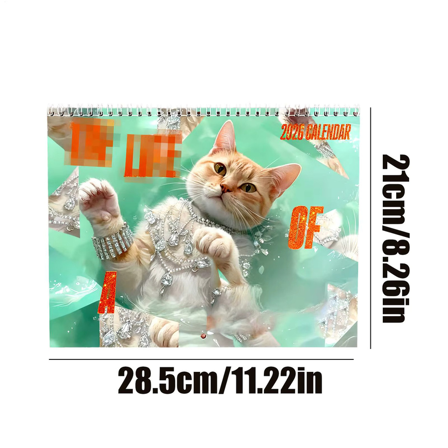 Katzenkalender 2026 Wandplaner mit 12 Monaten in Mehrfarbig - Bild 4