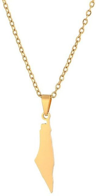 CinderDew Anhänger Halskette Edelstahl, Gold, Unisex - Bild 1