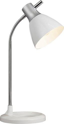BRILLIANT Tischleuchte Jan in Silber/Weiß mit E27-Fassung, Höhe: 52 cm, Durchmesser: 28 cm - Bild 1
