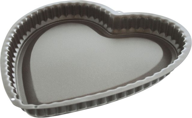 Schneider Walter Herzform Backform aus Keramik in Grau mit 1300 ml und Ø 27 cm - Bild 1