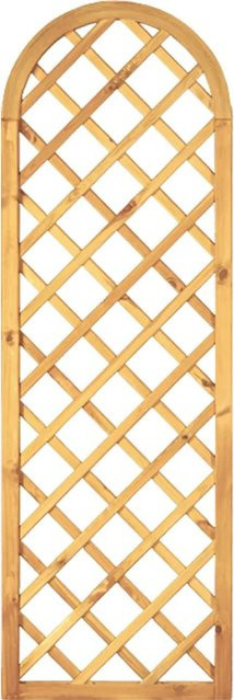 T & J Sichtschutzzaun Barock-Ranki rund aus Holz in Grün, B/H: 60 x 180 cm - Bild 1