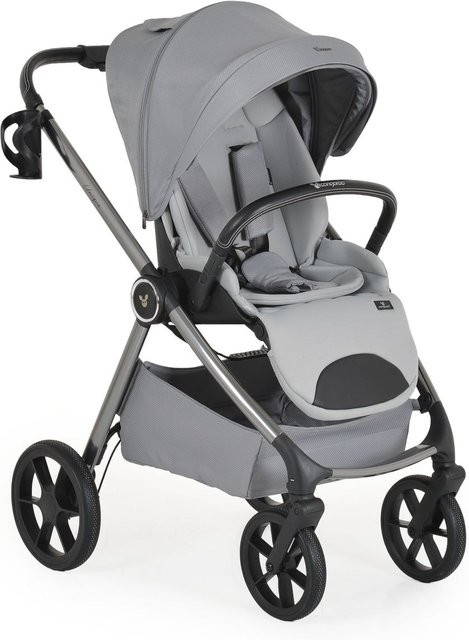 Cangaroo Kombikinderwagen Unique 3 in 1 mit Babyschale, Sportsitz und Babywanne, grau - Bild 1