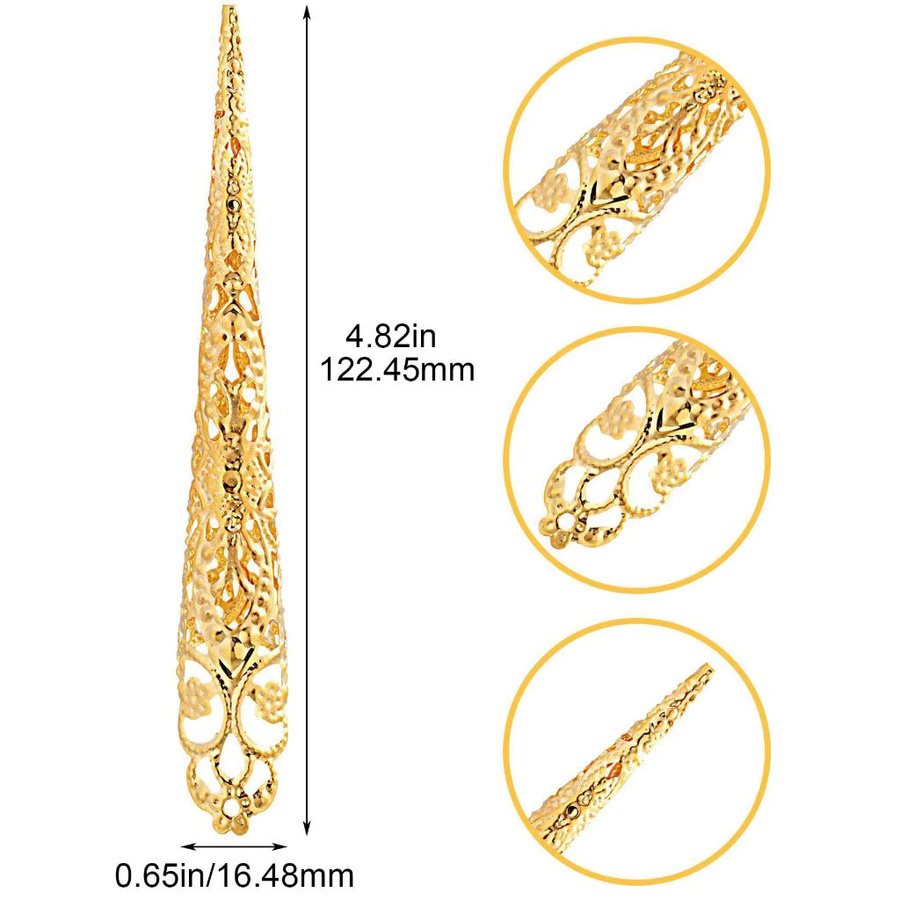 Nibiru DU Nagelringe, Gold, Unisex - Bild 4