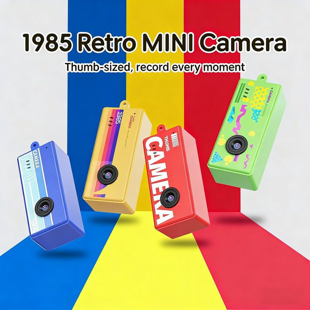 Magecam Digitalkamera als Schlüsselanhänger in Rot mit 0,96 Zoll Display, 1080P Videoaufnahme und Blitz - Bild 1