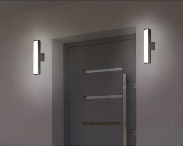 Näve LED Außenwandleuchte Sauda rund, Weiß-Grau, B/H: 30 x 30 cm - Bild 2