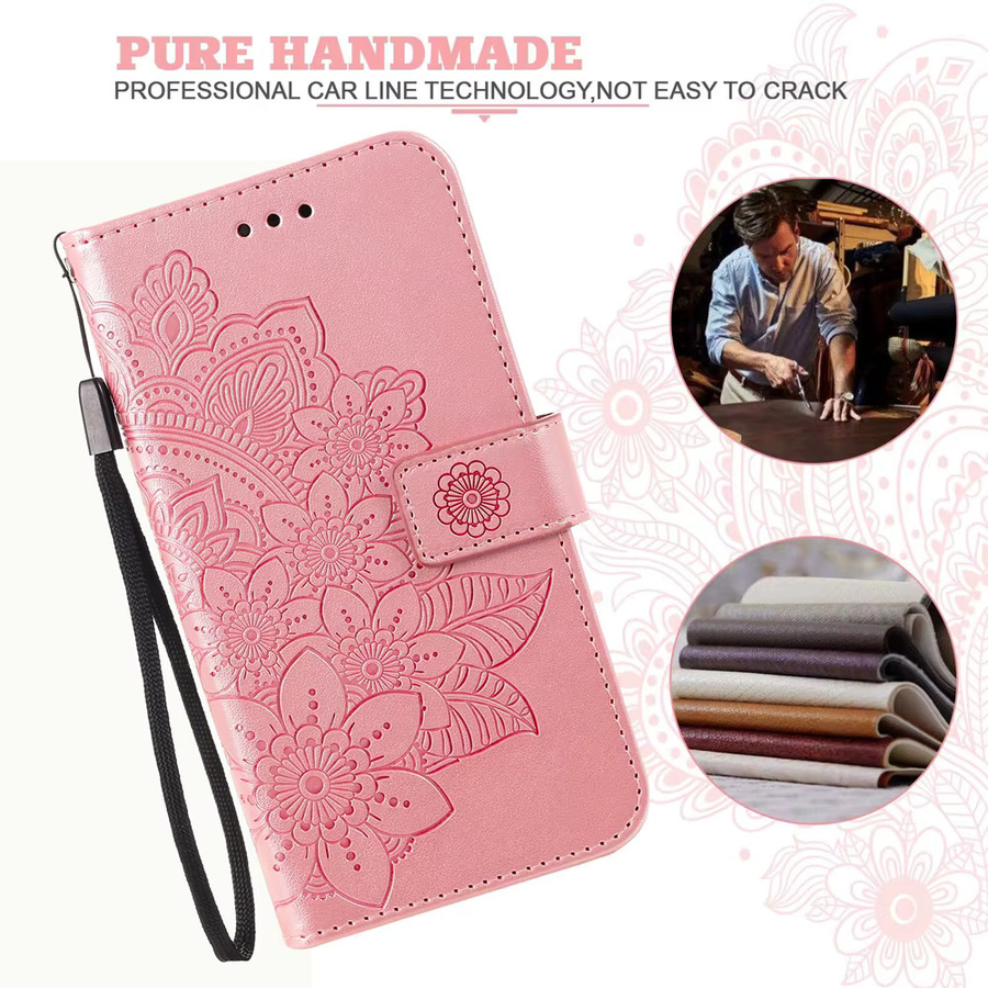 Magnetische Leder-Brieftaschen-Klapphülle für OPPO Reno Serie in Schwarz - Bild 5