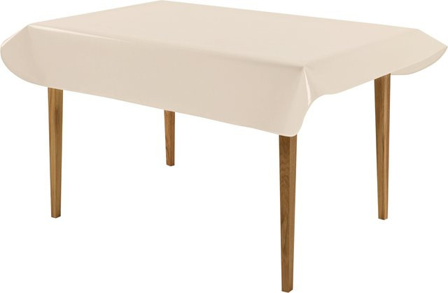 LIVARNO Lacktischdecke rechteckig, beige, B: 110 cm, T: 140 cm, abwischbar und wasserabweisend - Bild 1