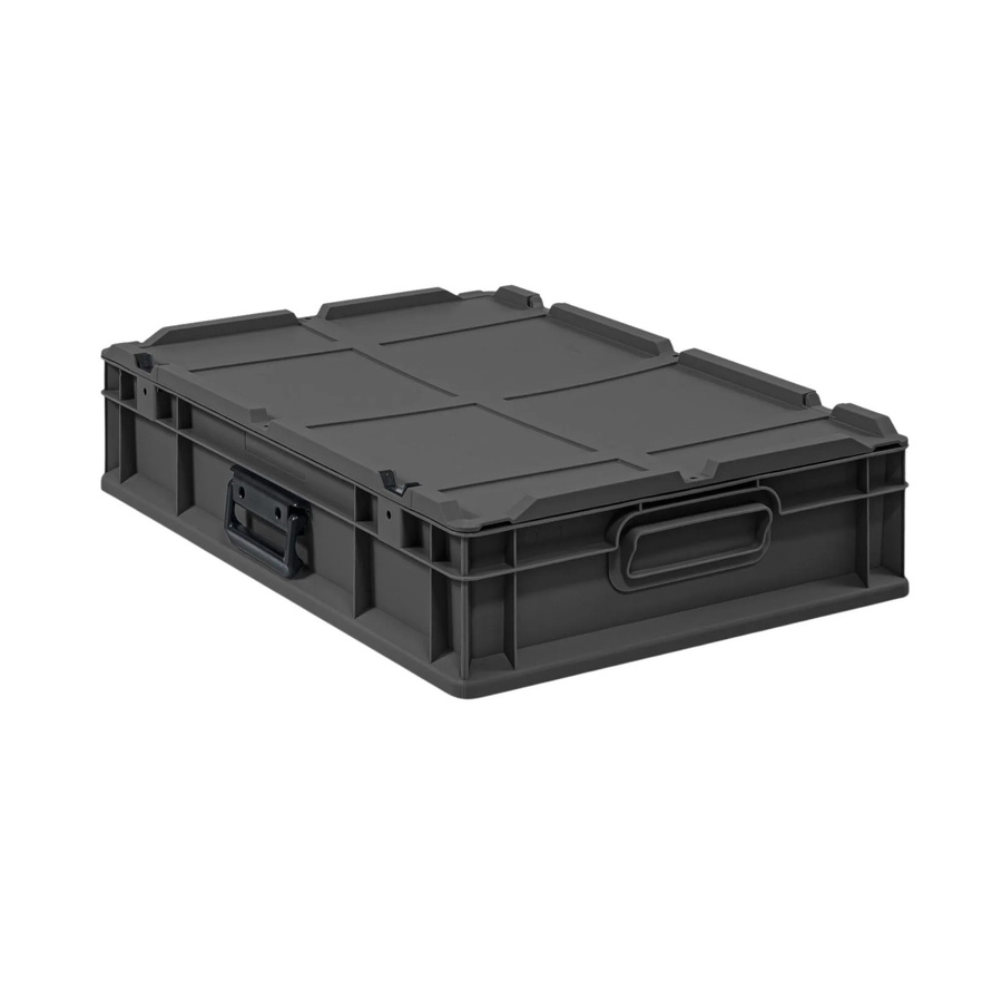 PROREGAL Eurobox Nextgen Transportbox Schwarz, H x B x T: 13,5 x 40 x 60 cm, 23 Liter - Bild 2
